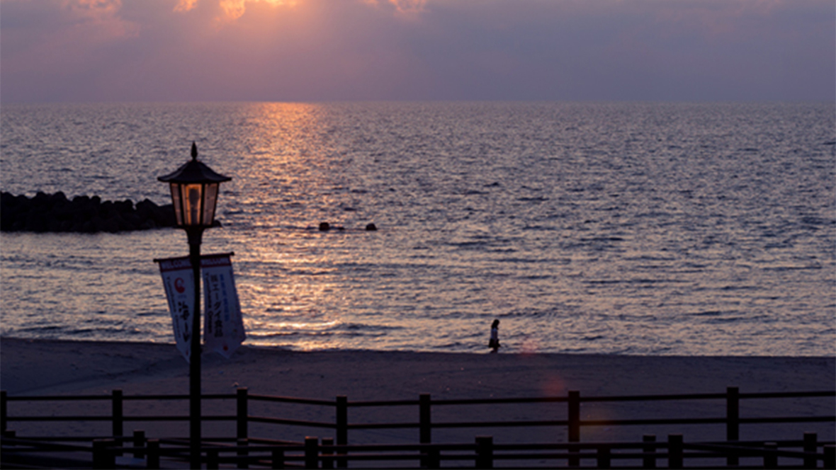 【庄内浜夕景】