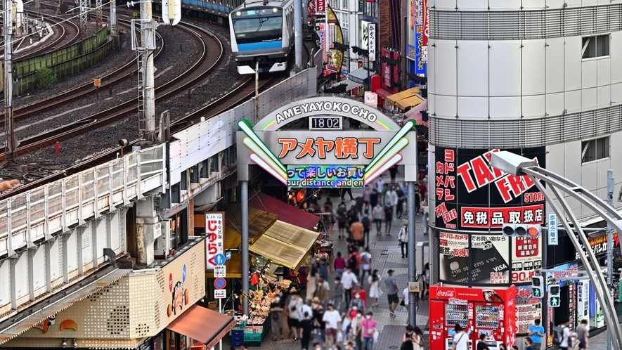 ◆周辺観光｜上野アメ横商店街（公共交通機関で約30分）