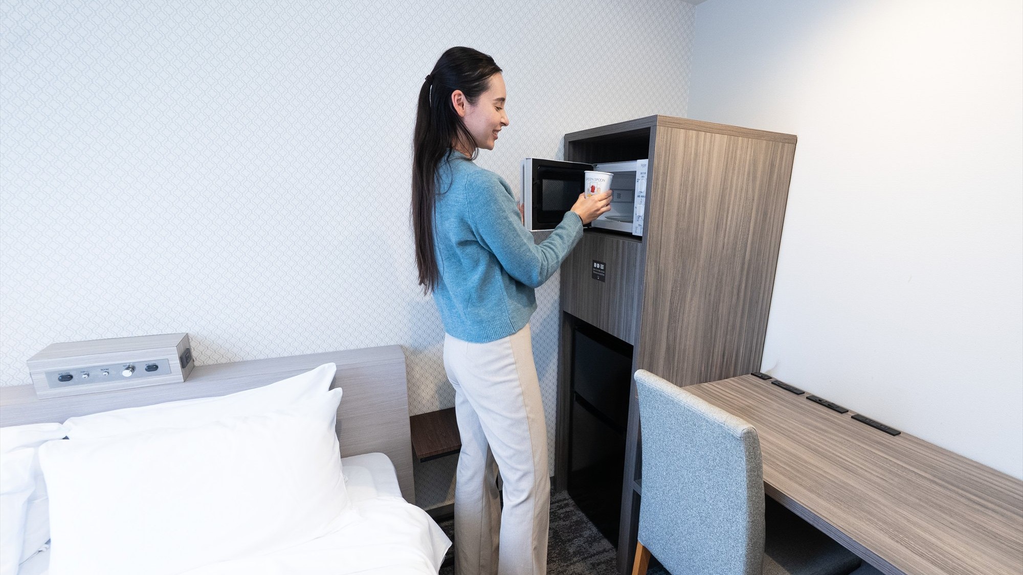 ◆モデレートセミダブル15平米｜電子レンジ