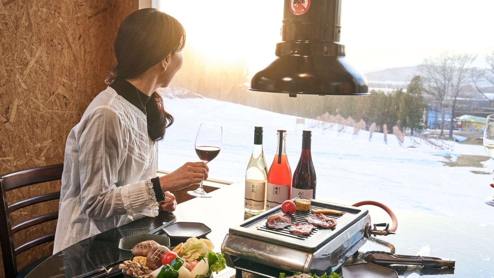 ガゼボでのお食事風景