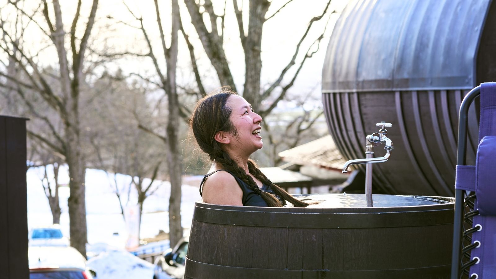 ワイン樽水風呂