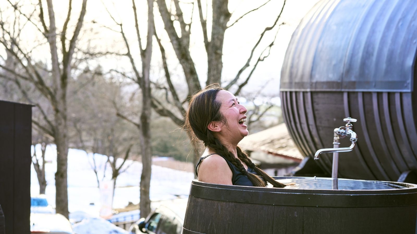 ワイン樽水風呂