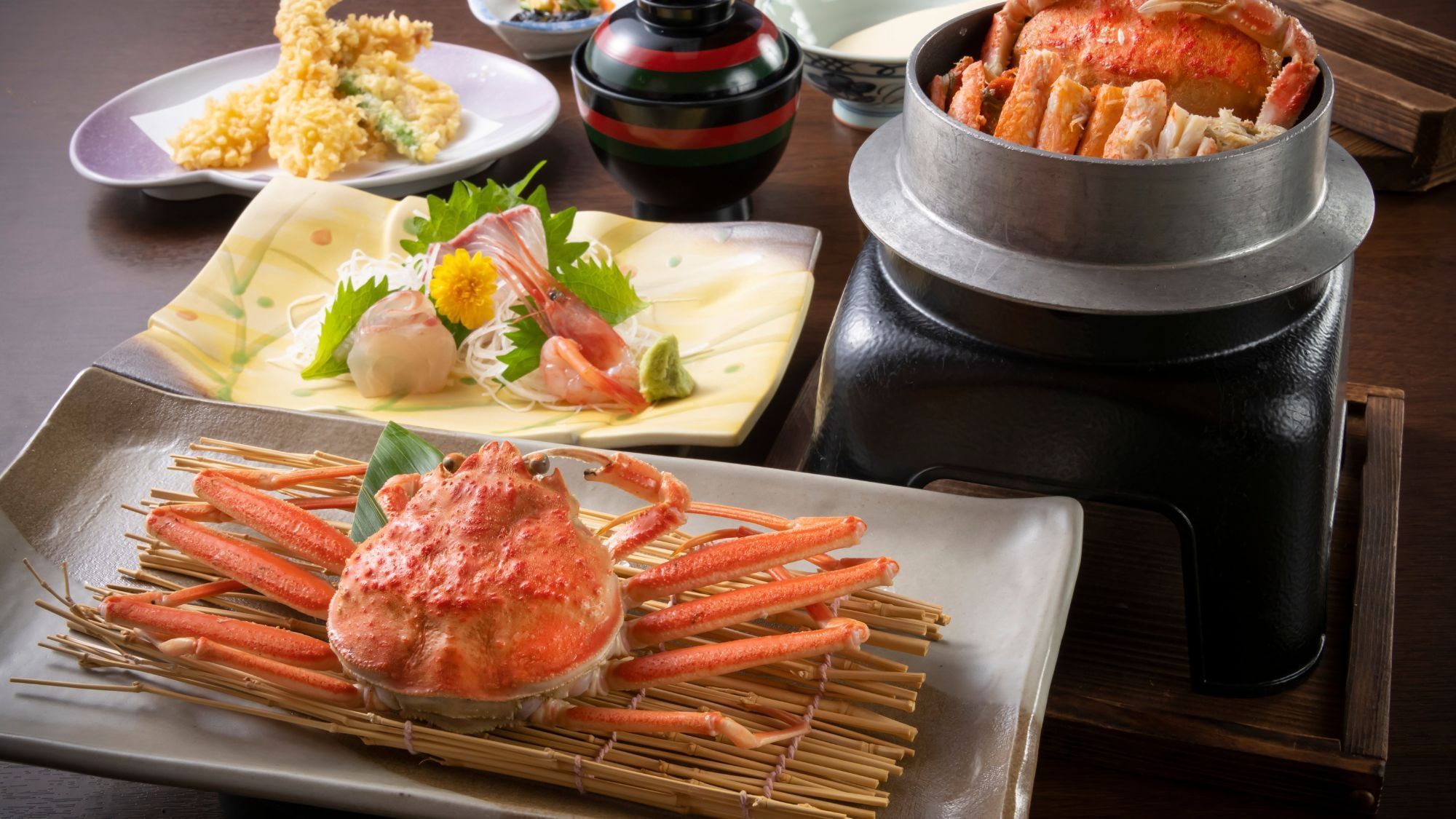 　【日帰り〇せいこ蟹まるごと1杯付コース】せいこ蟹たっぷり堪能！せいこ蟹釜飯付き〇個室休憩＋ご入浴付