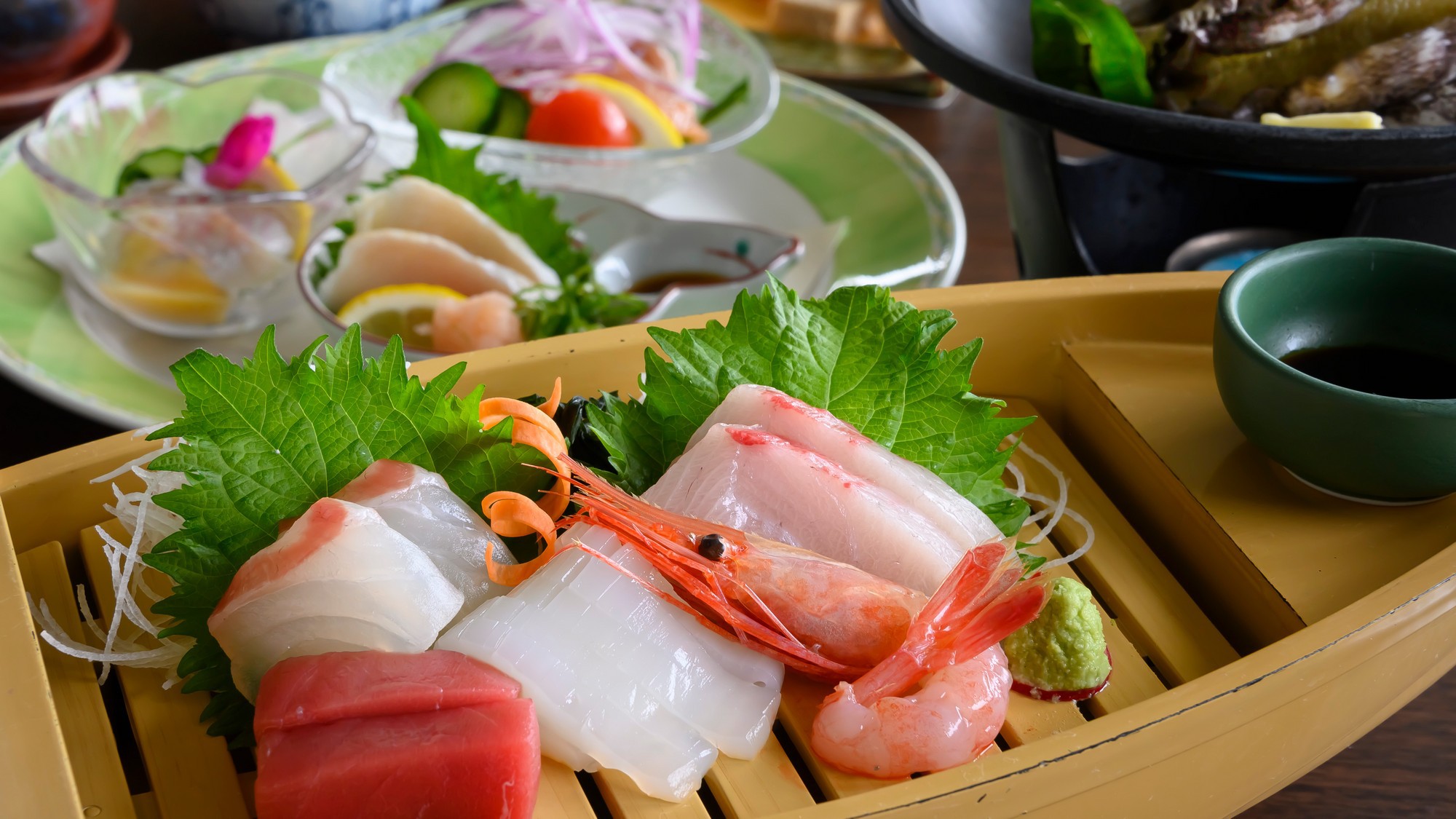 まるごと鮑ステーキ付〇お造りたっぷり♪海の幸満載！当宿人気の★あわび極みコース