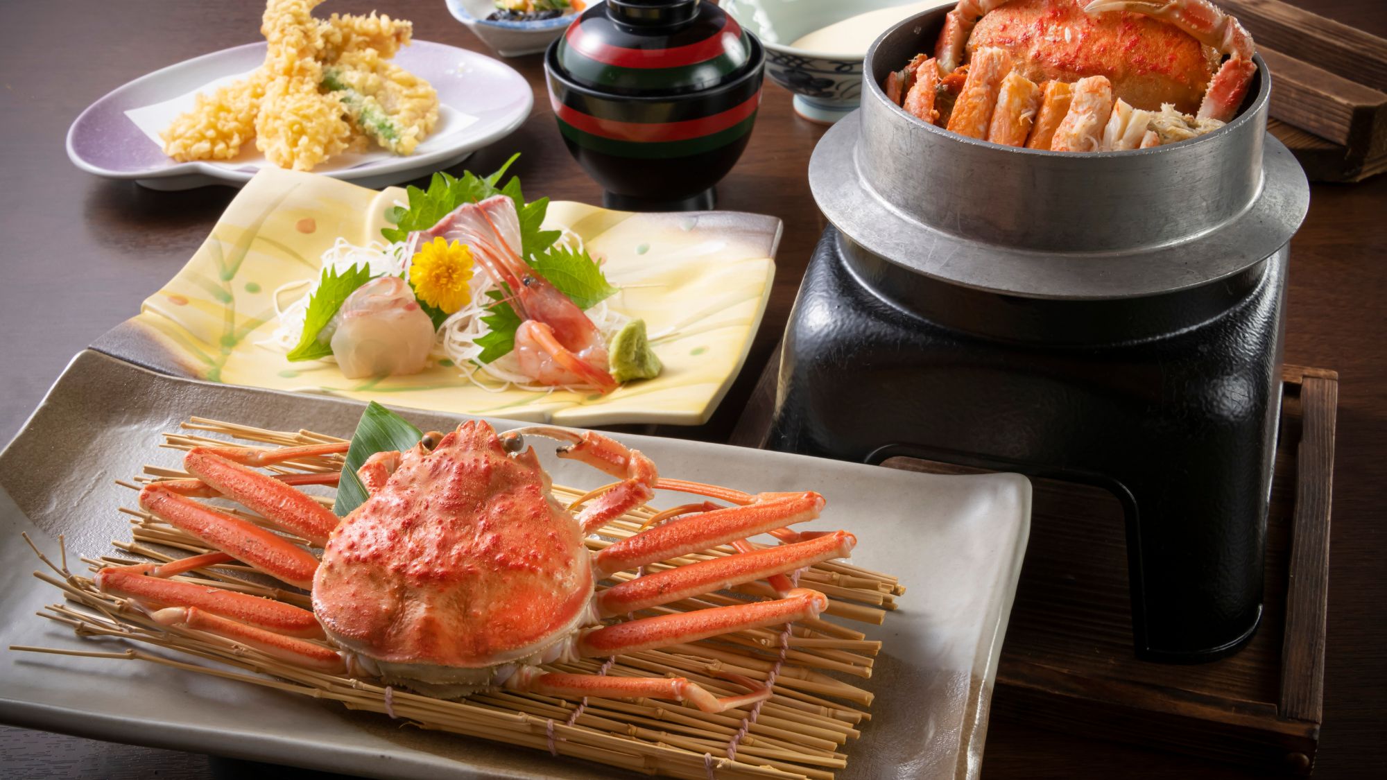 せいこ蟹一杯付コース〇せいこ蟹釜飯も楽しめる♪