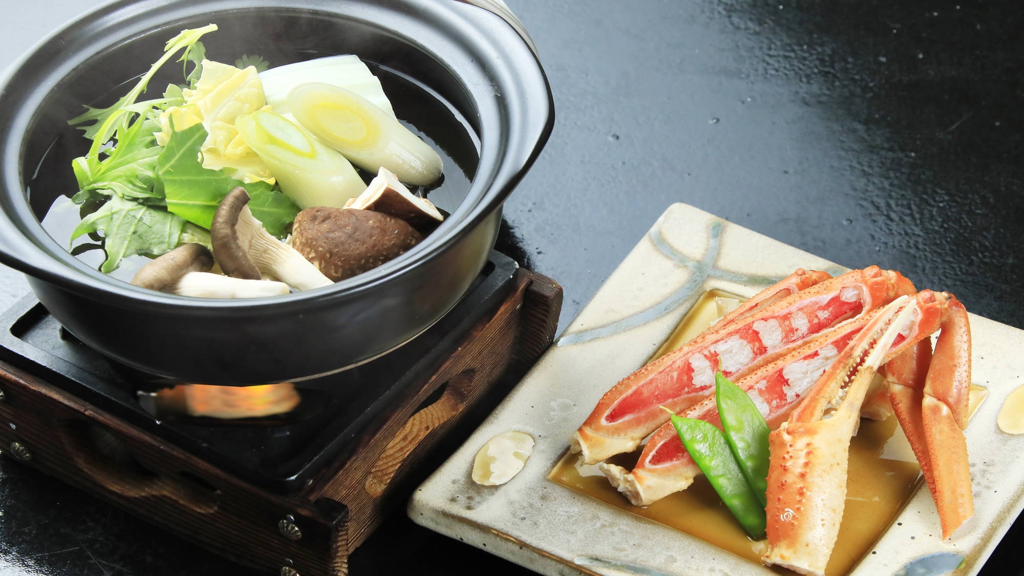 【夏SALE】山陰産和牛とカニを味わう！皆生風雅で食を満喫＜●牛蟹会席＞