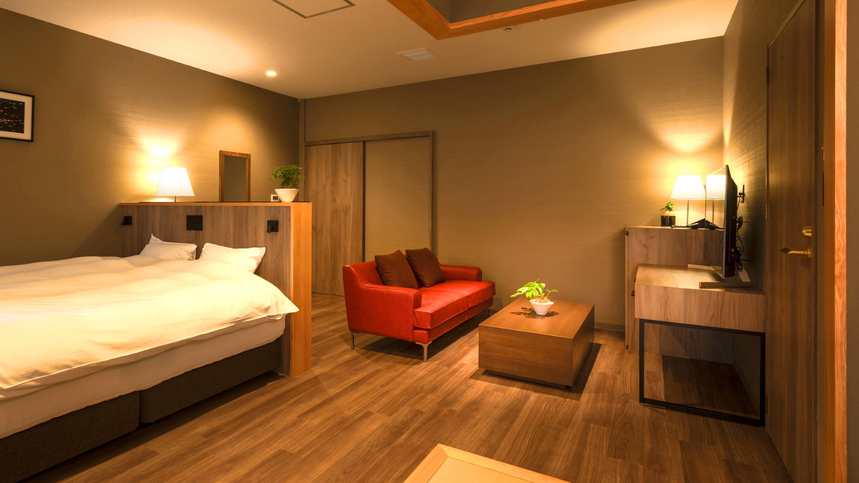 【温泉露天風呂付き】和洋室キングベッド（一例）