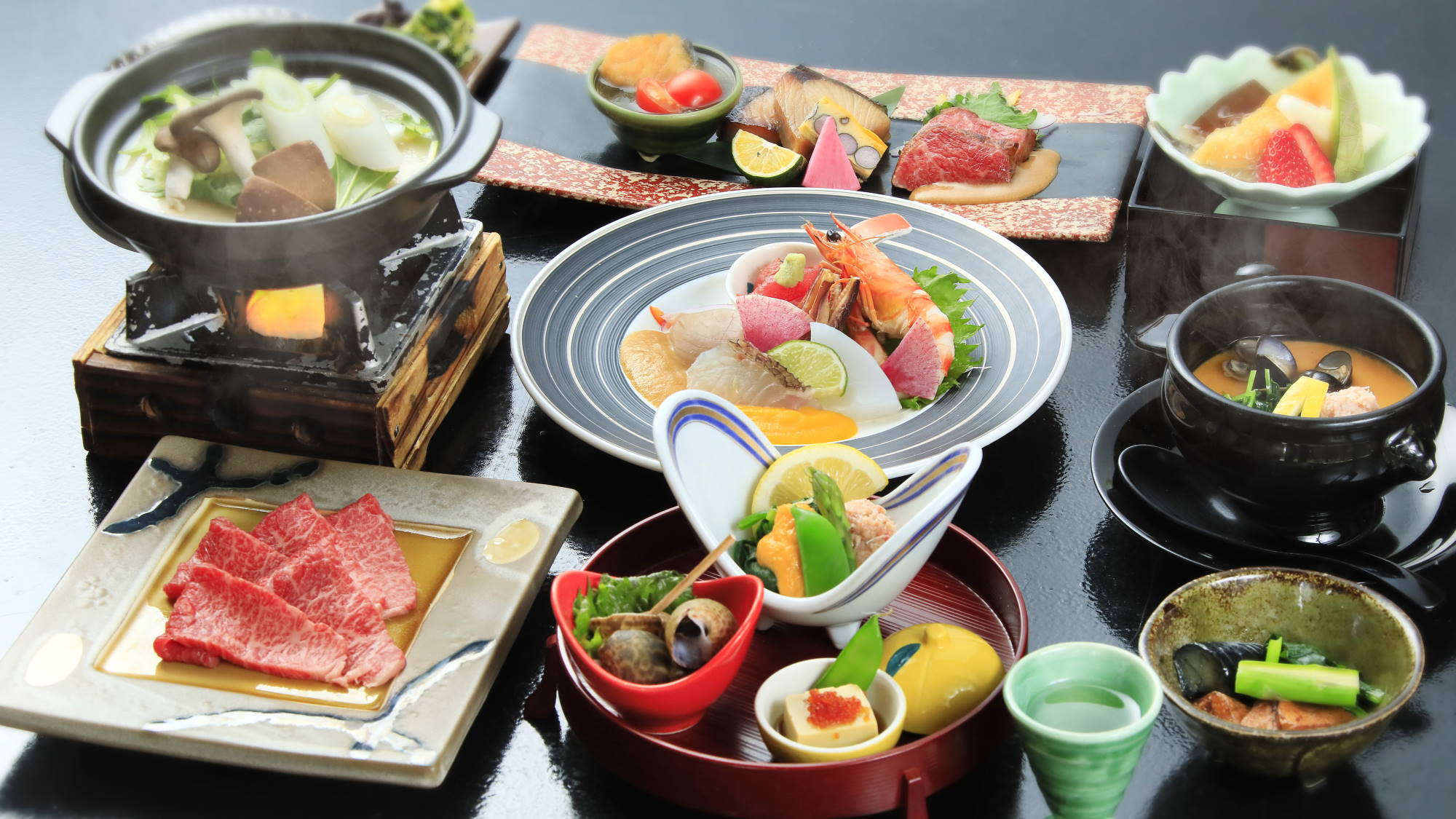 【夕食／特選会席】鳥取和牛を堪能できる会席料理　※一例
