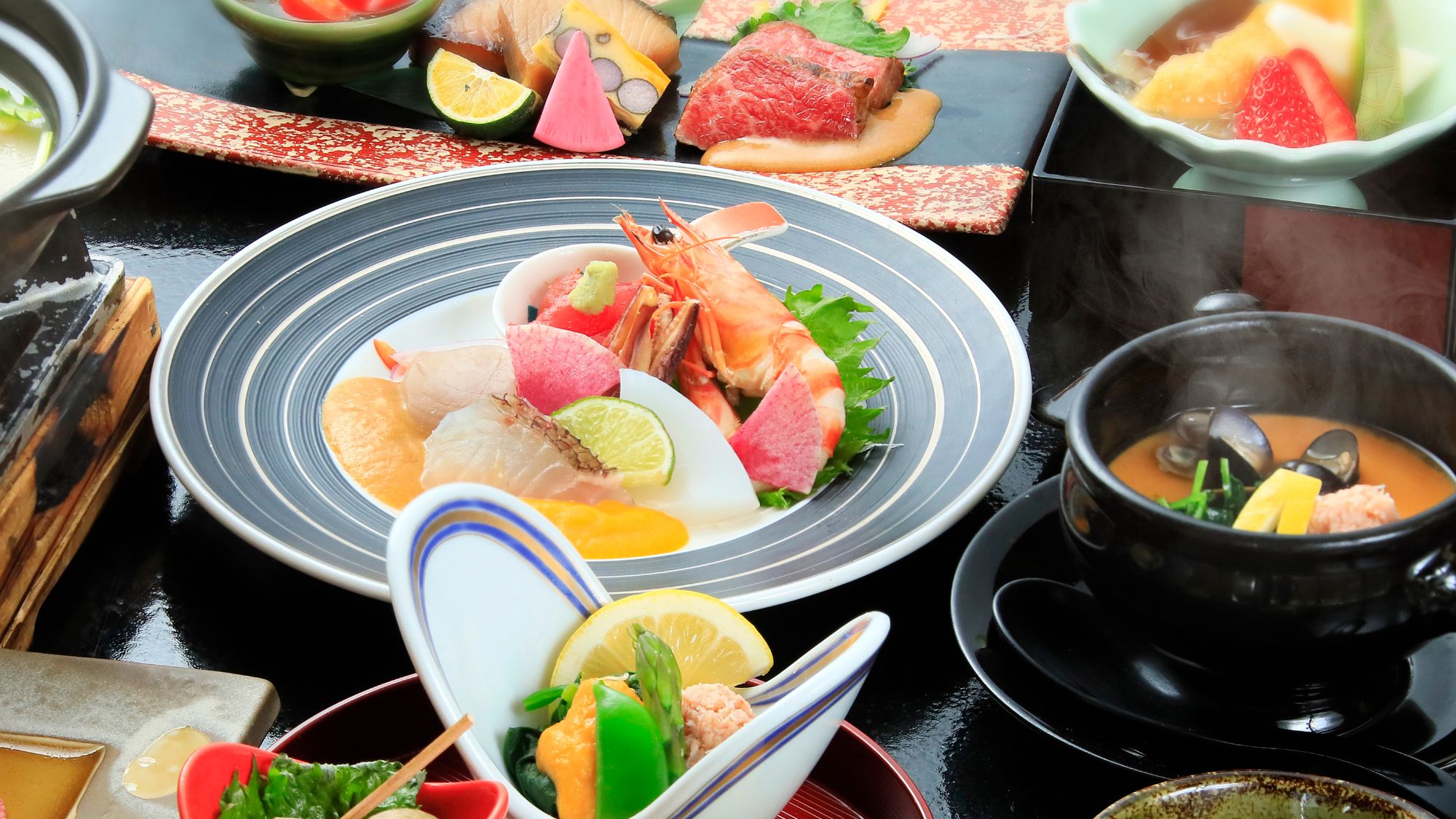 【夕食／特選会席】鳥取和牛を堪能できる会席料理　※一例