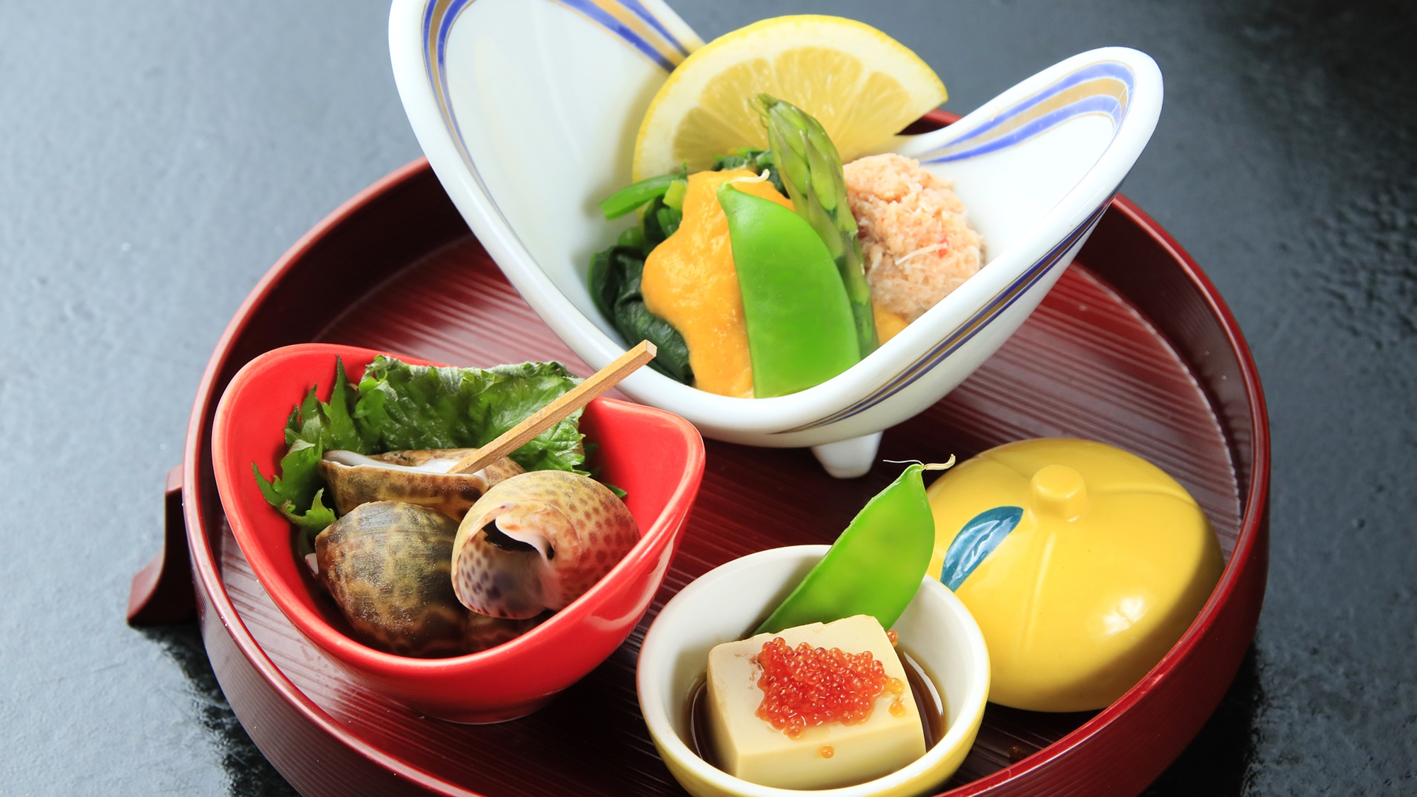 【夕食】彩りが美しい旬の味　※一例
