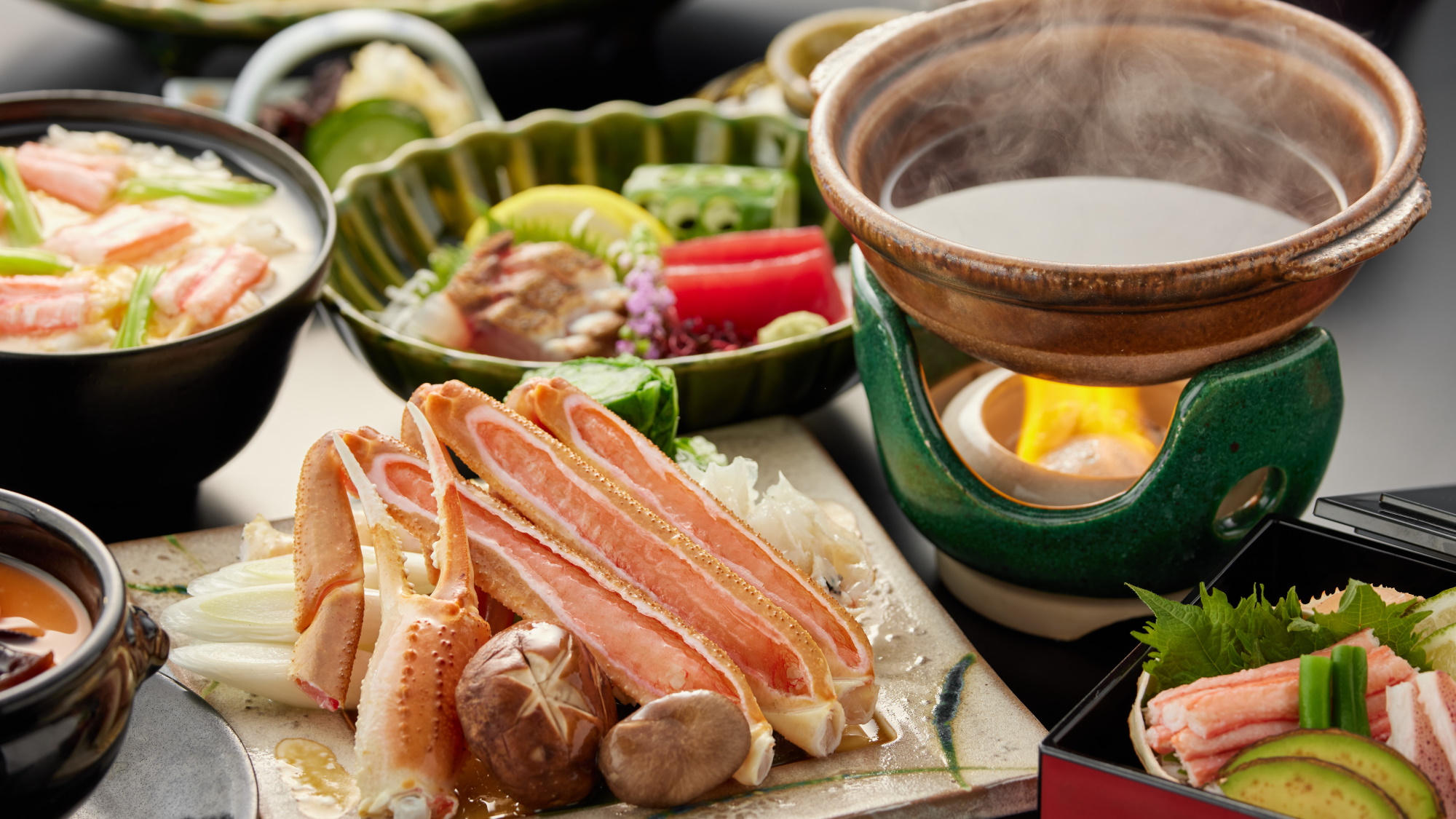 【夕食／特選蟹会席】蟹鍋　※一例