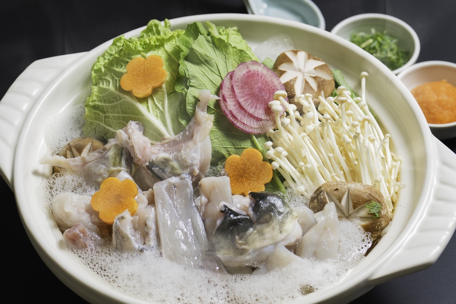 ◇期間限定◇冬のご褒美『山口県産ふぐてっちり鍋と土佐和牛ステーキ』など〆は雑炊で〜１泊２食付プラン〜