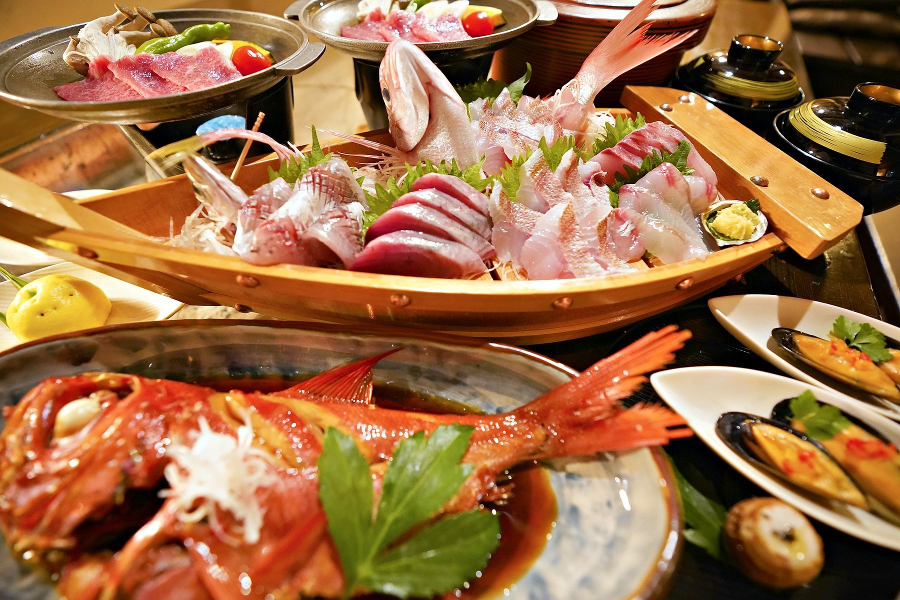 【お日にち限定・夕食付】15％OFF｜地魚の船盛・金目鯛・かずさ和牛の部屋食｜車いす対応・一棟貸し