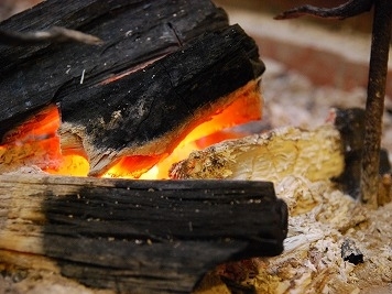 Locally produced oak charcoal