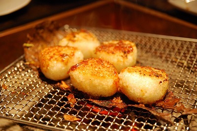 Baked rice balls made with Nagasa rice