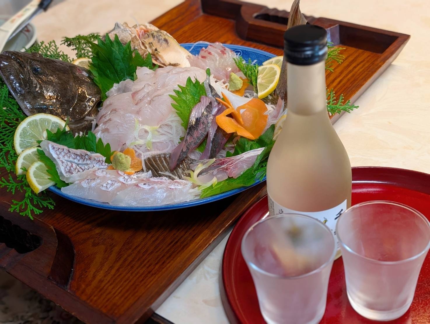 【デラックス】新鮮海の幸たらふくプラン♪平目の姿造り・煮付・天ぷら・好評南蛮漬け！おなか一杯海の幸☆