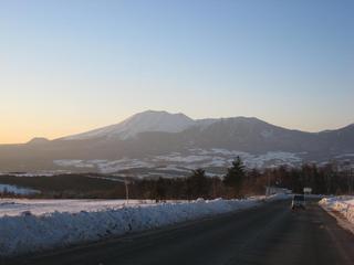 浅間山　道から　冬