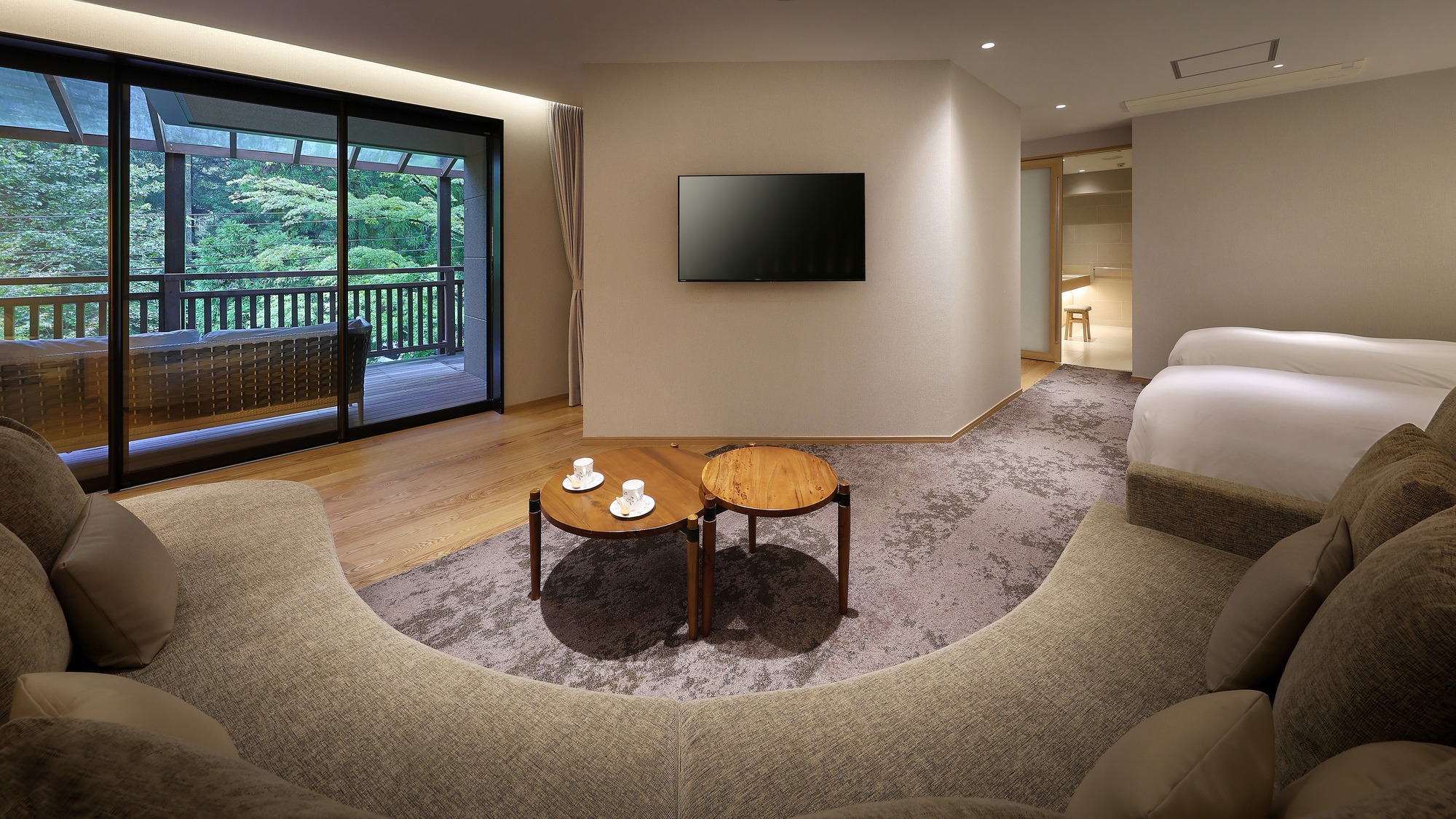 【風】源泉かけ流し内風呂付洋室（別邸美月庵）