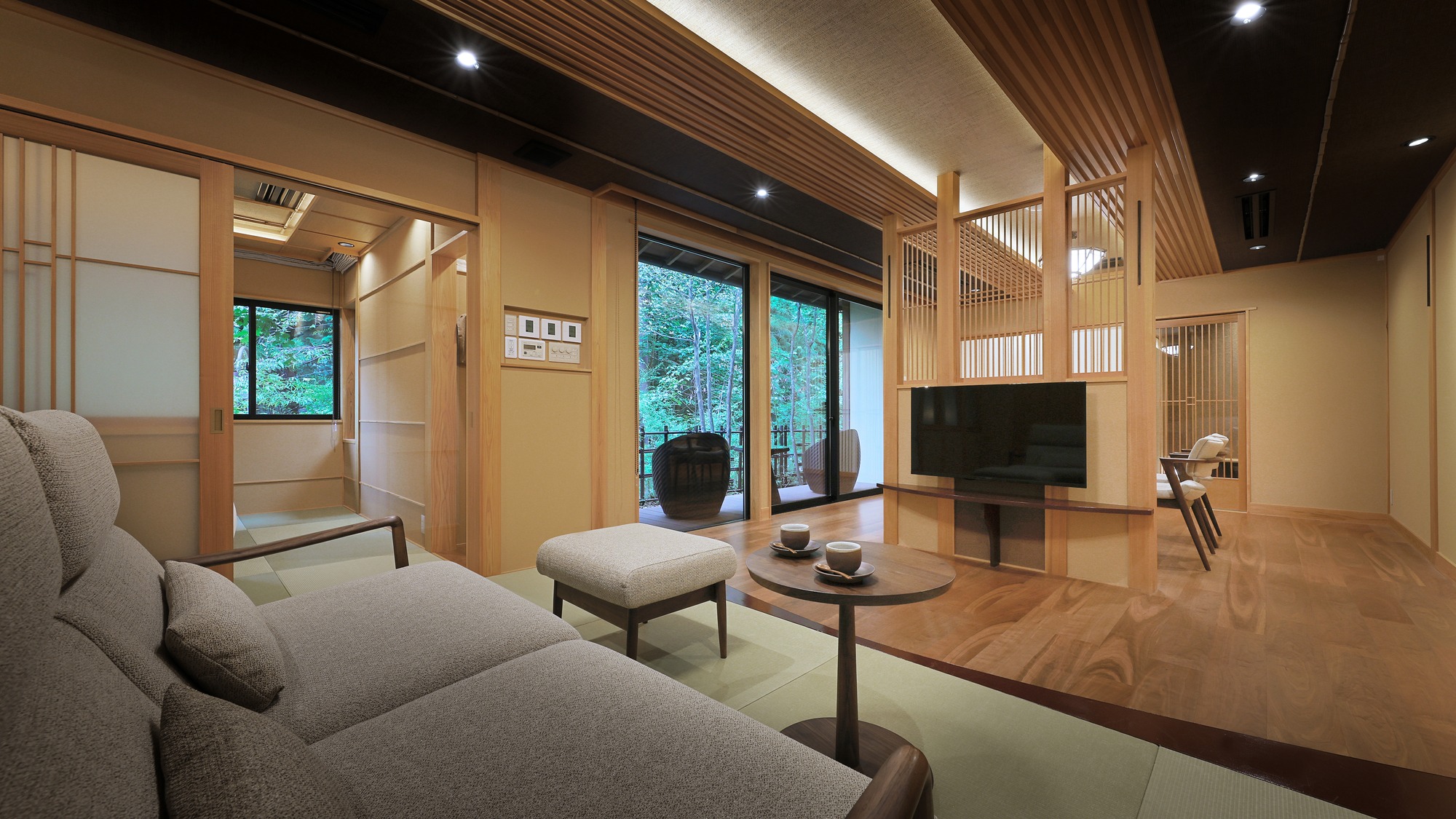 【富】檜露天風呂付和洋室（本館つるや）