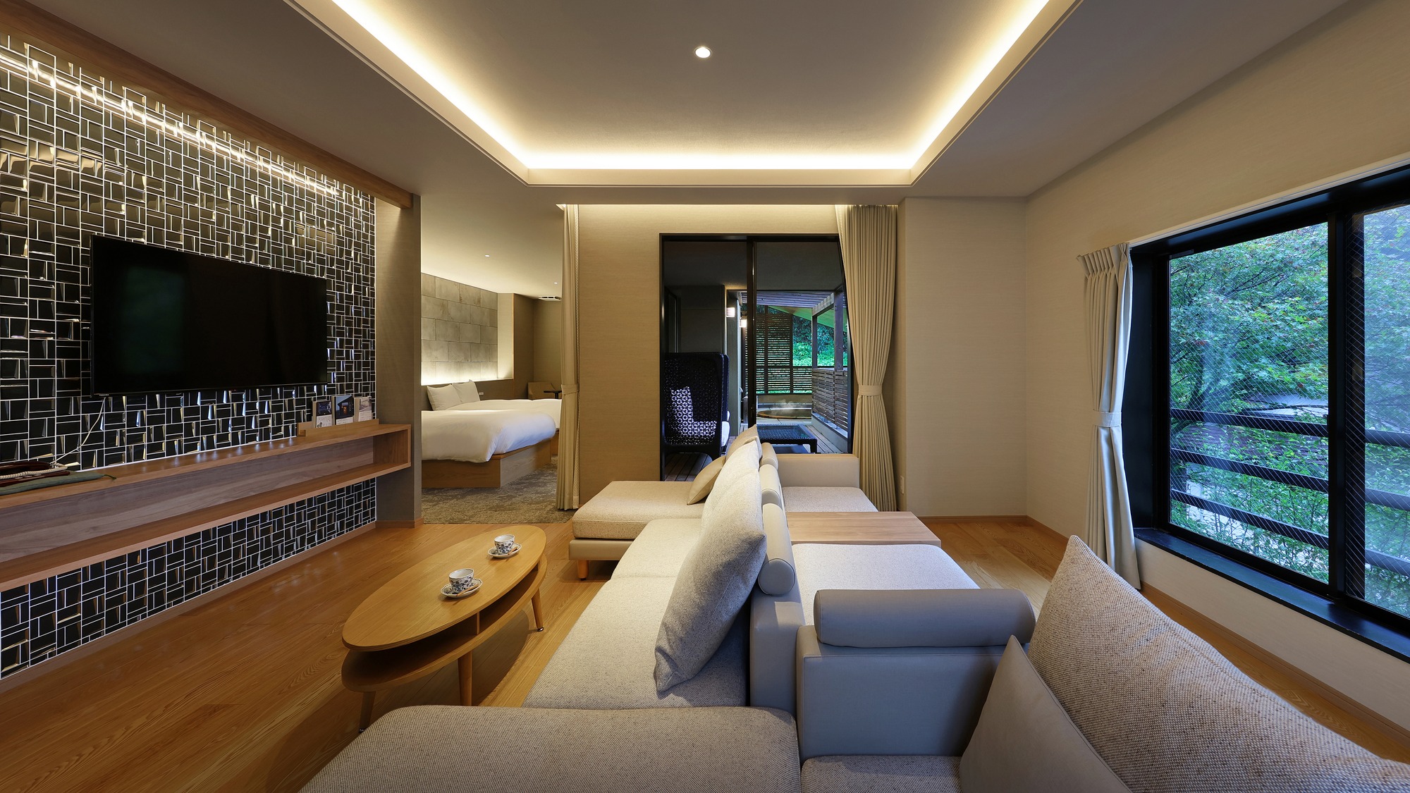 【天】檜木露天風呂付洋室（別邸美月庵）