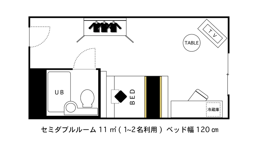 セミダブル間取り図