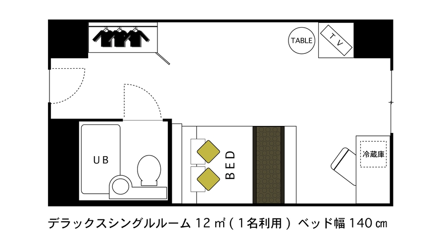 デラックスシングル間取り図