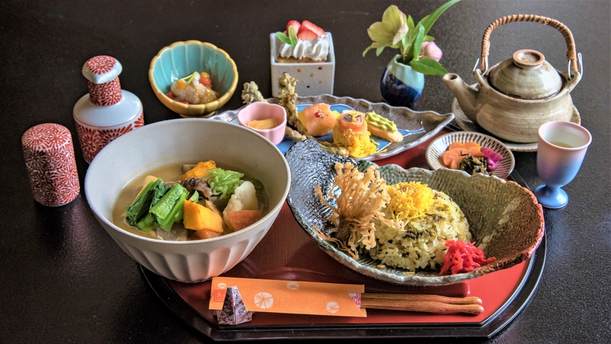 郷土料理御膳（だんご汁＆高菜飯）