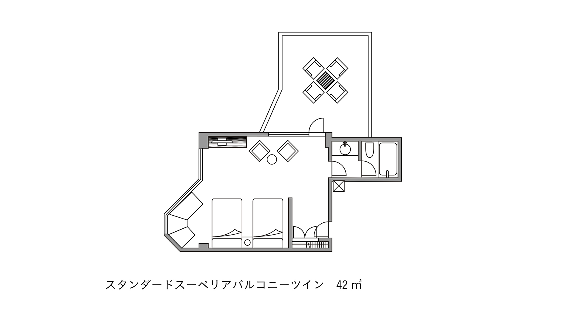 スタンダードスーペリアバルコニーツイン（3F）