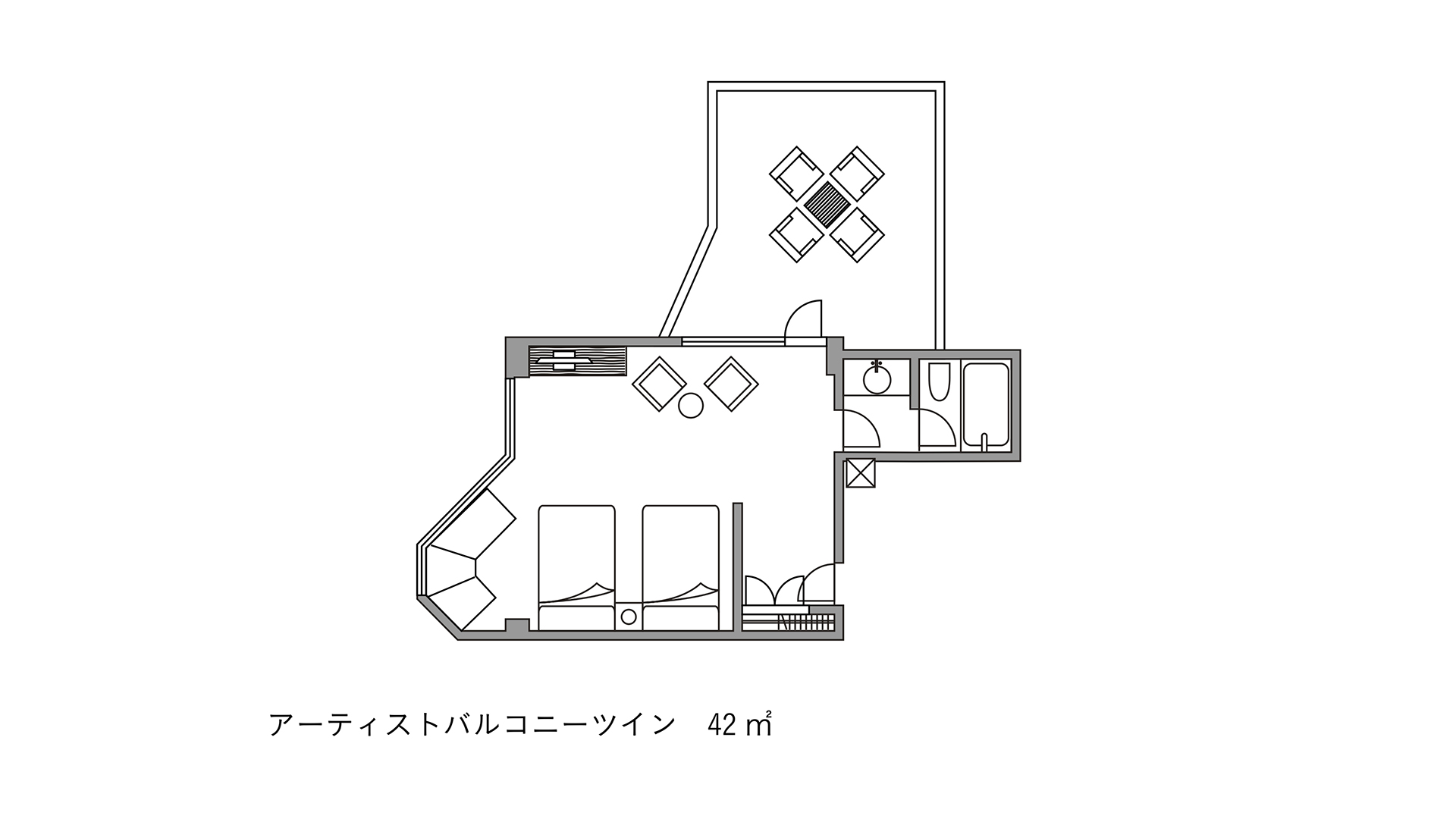 アーティストバルコニーツイン（3F）