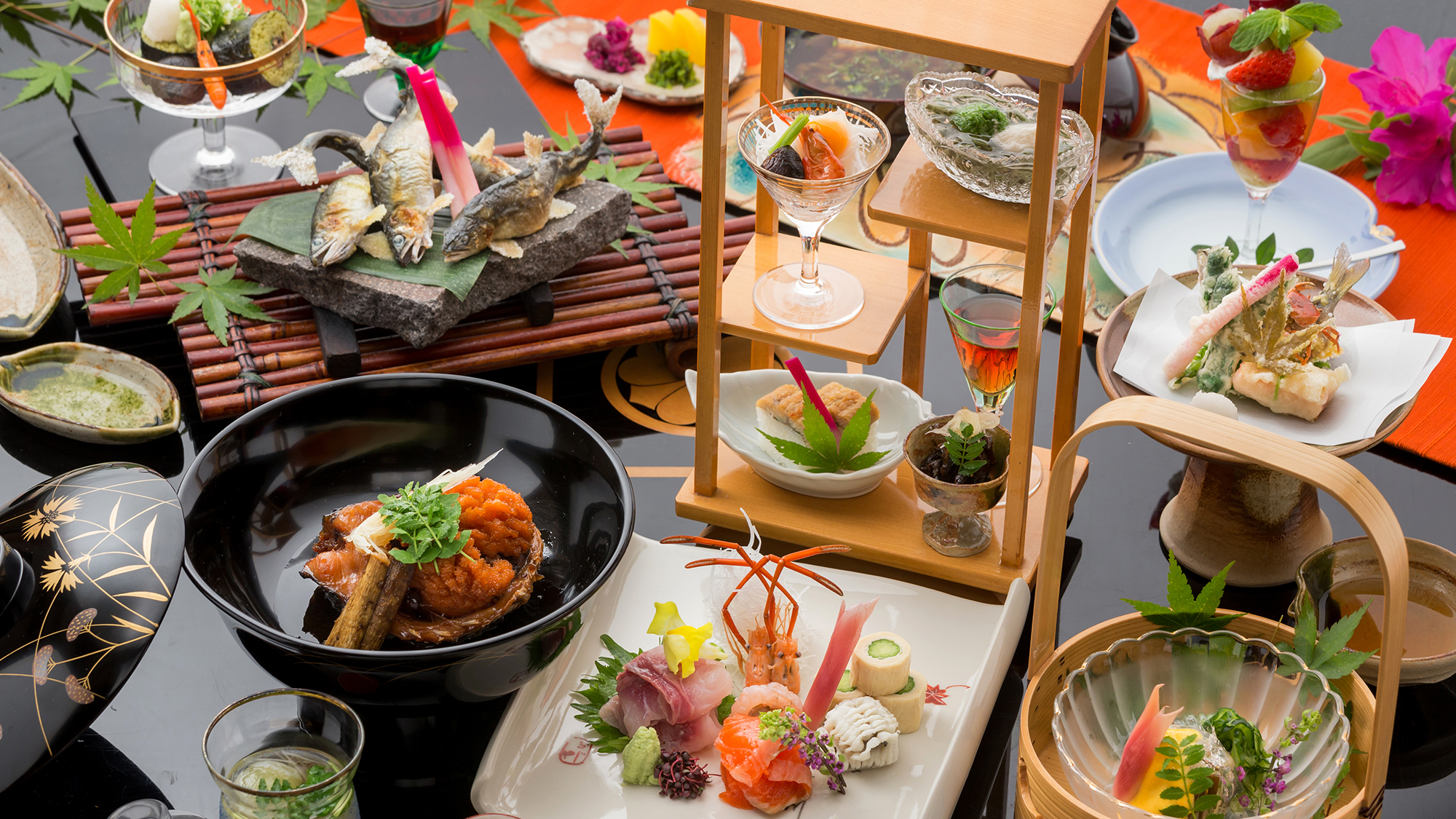 【京会席│花】その時期のひと際優れた上質な川魚や、旬の恵みを贅沢に使用した当館最上位の京懐石。