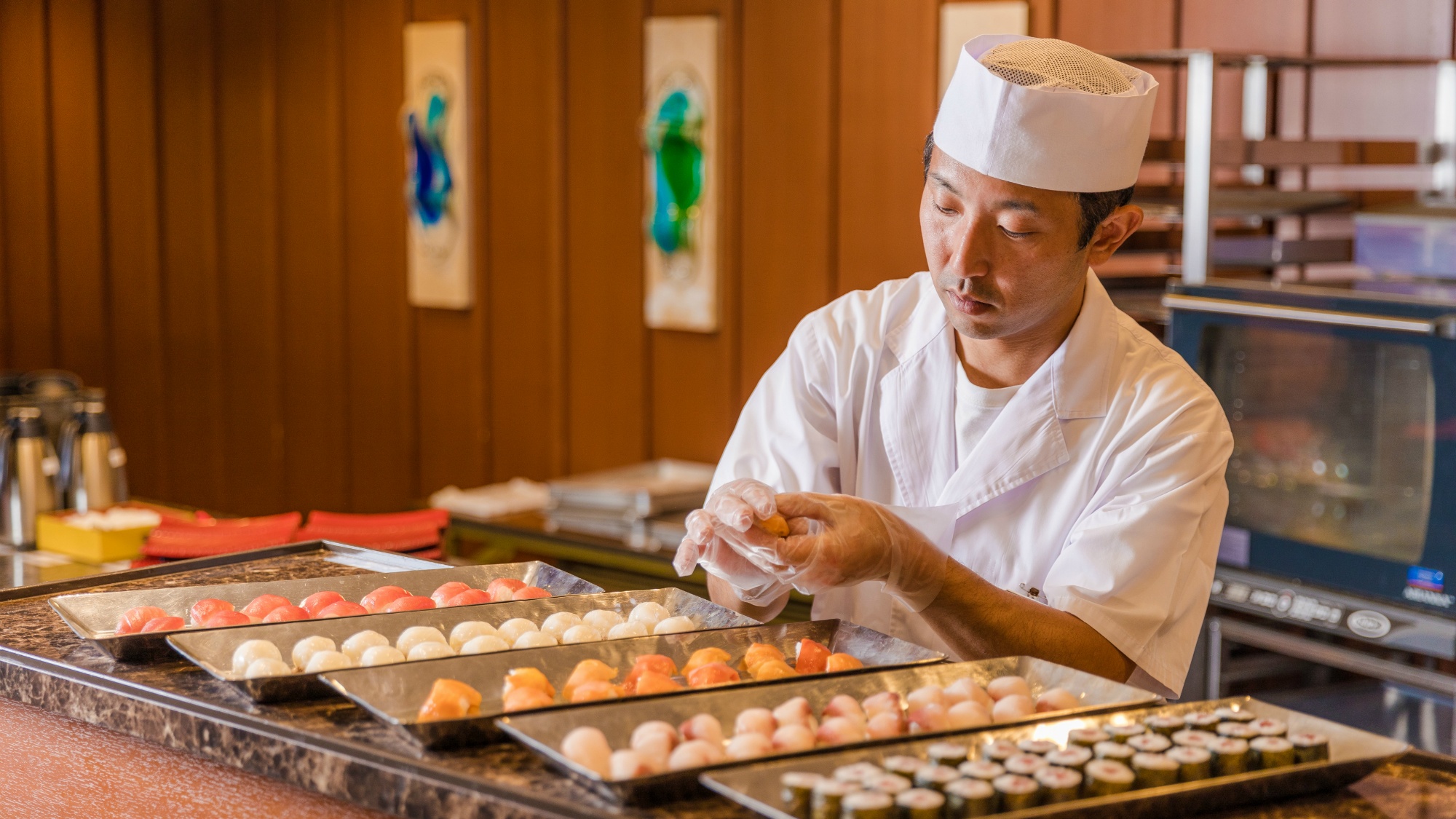 夕食ビュッフェ　握り寿司