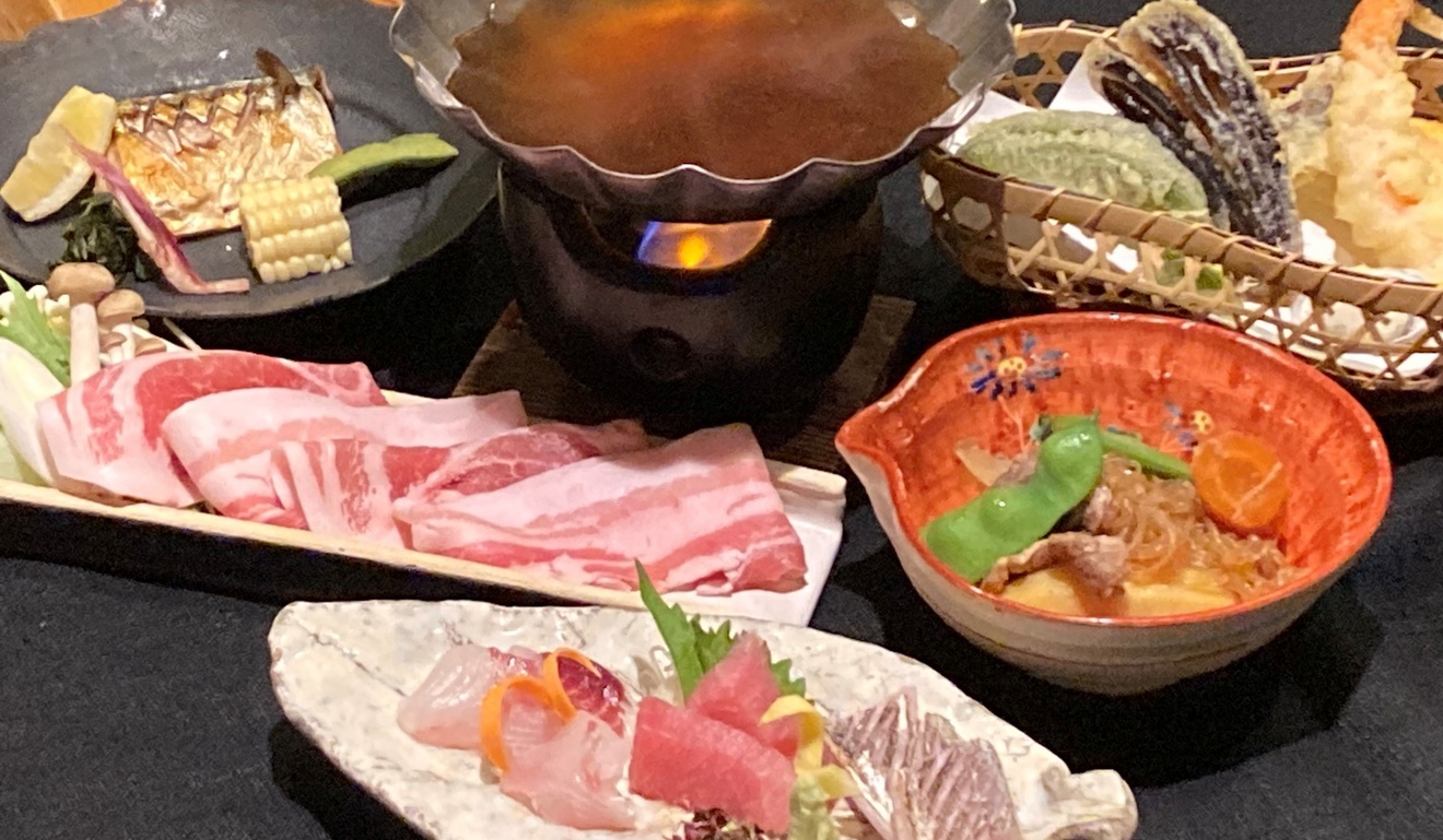 【ランクアップ定食】今だけお得な特典付き♪おいしい鮮魚と熊野ポーク小鍋付★通常の定食より品数UP！