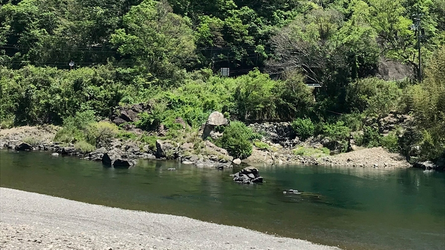 *【日高川】当館目の前の清流で、夏は川遊びが楽しめます♪
