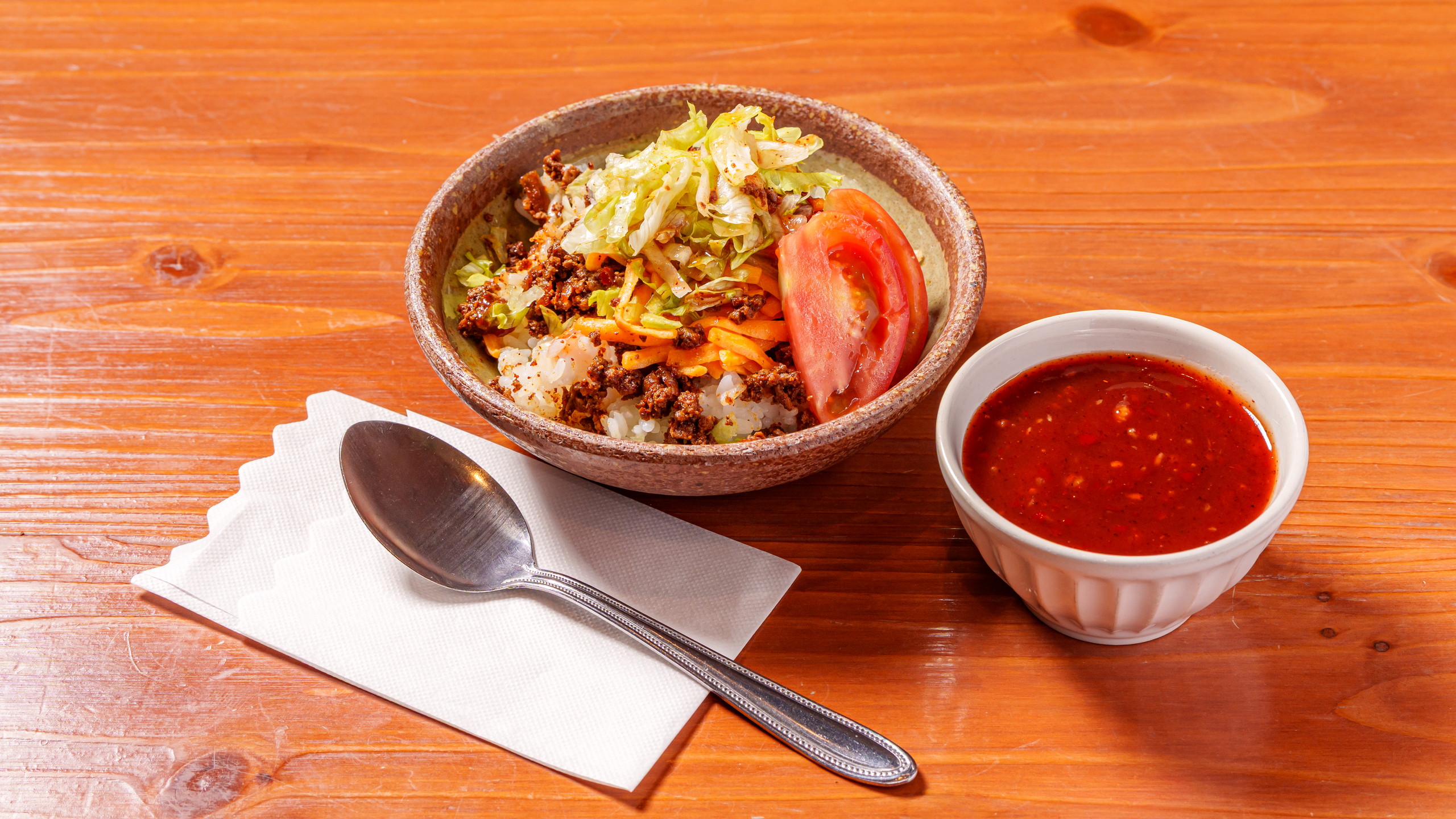 朝食盛り付け例・タコライス