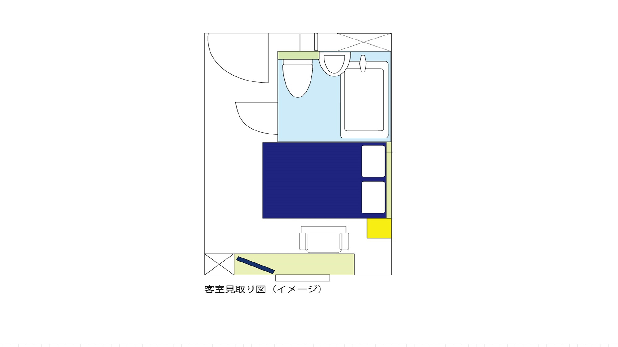 【ダブルルーム】見取り図
