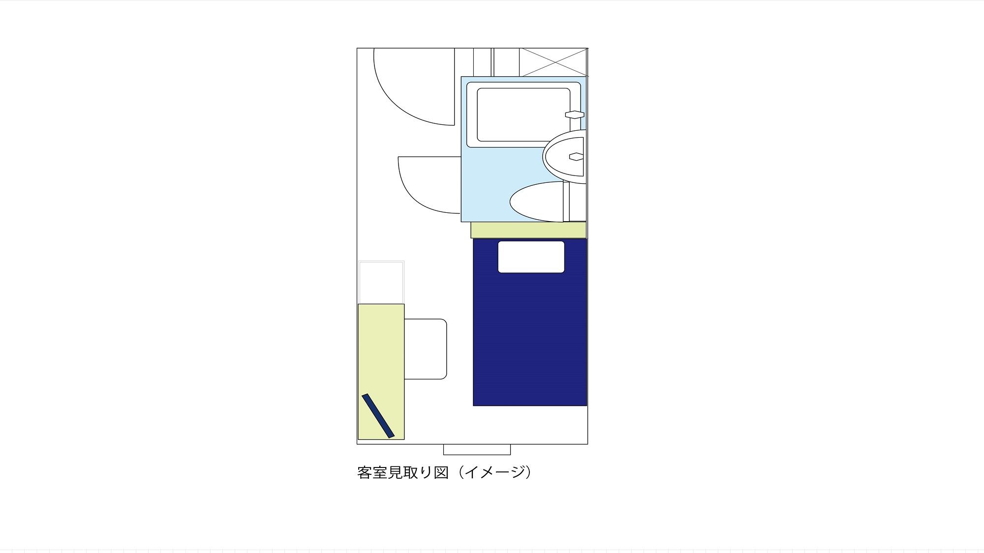 【シングルルーム＆セミダブルルーム】見取り図