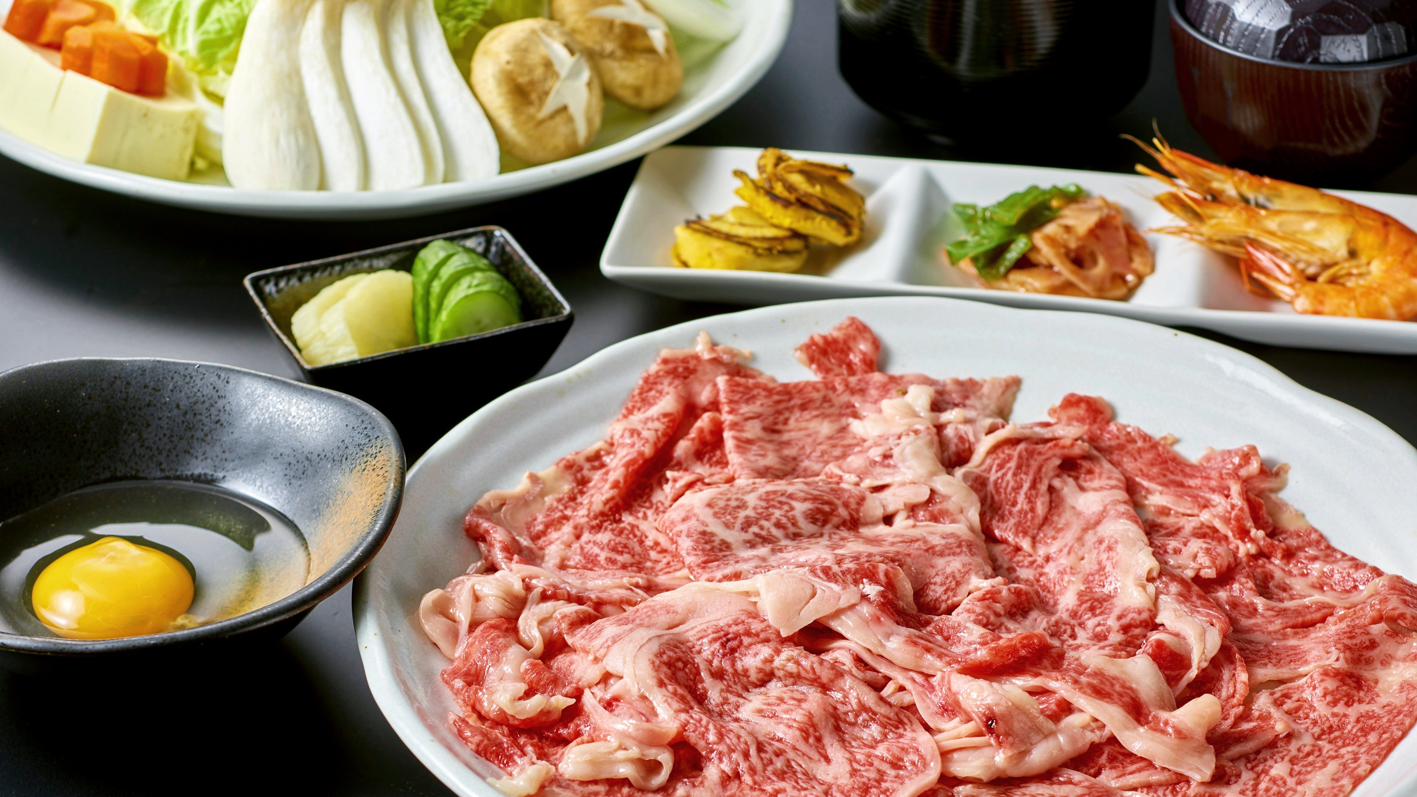 霜降り常陸牛特選すき焼き＜料理一例＞