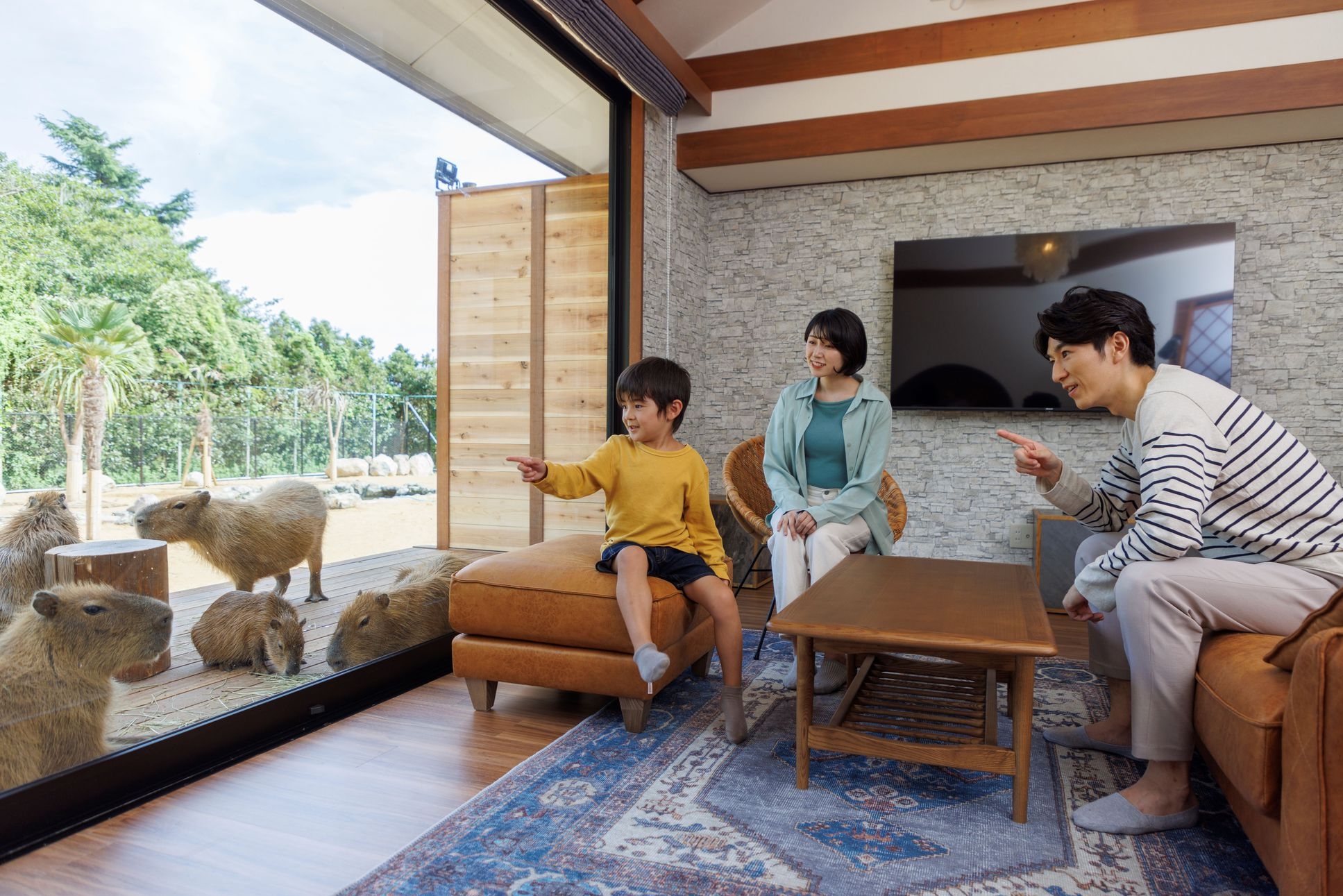 【祝！リニューアルオープン】カピバラと一緒に泊まれるプラン！＜1泊朝食付＞★アニマルヴィラ
