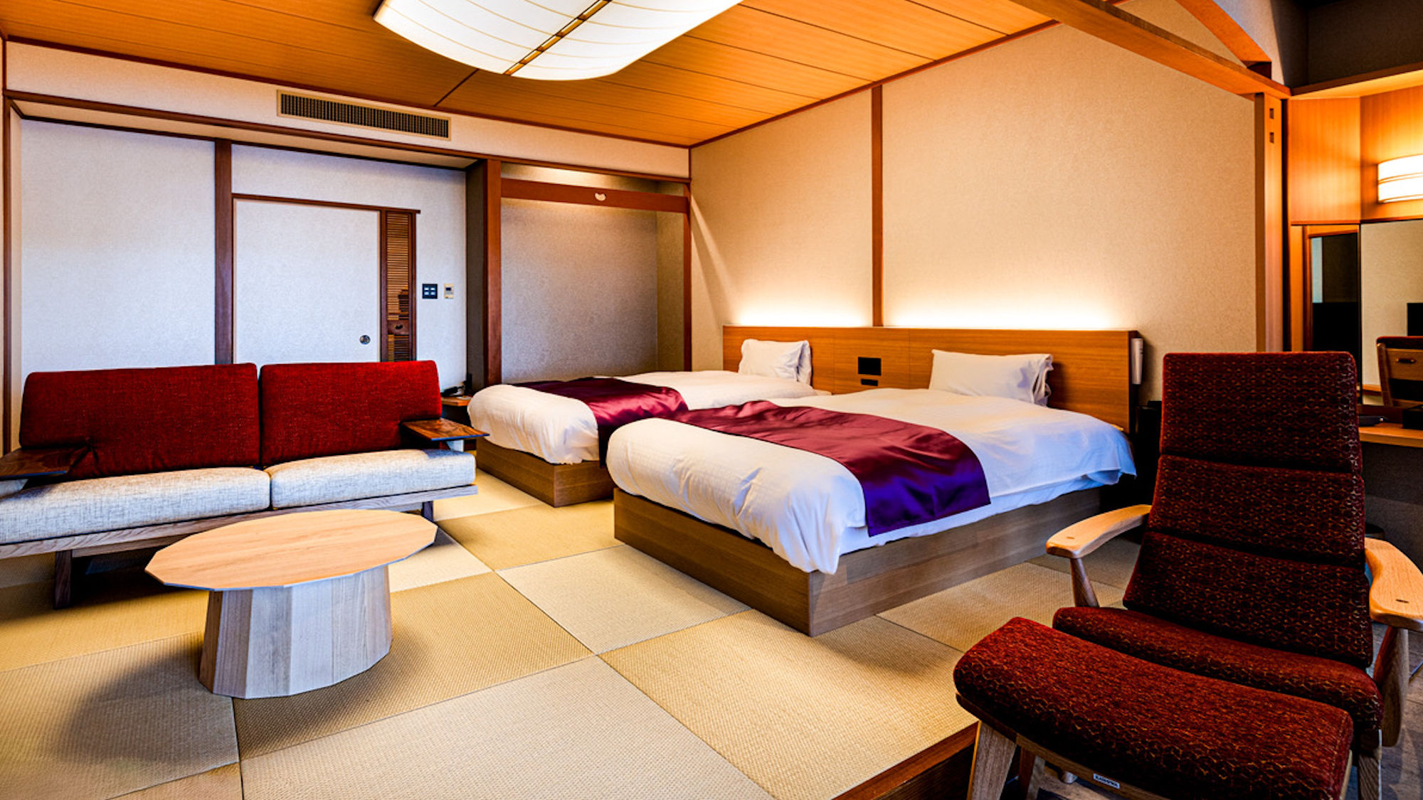 和風モダン客室Executiveツイン「遊凪yuunagi・遊雲yuuun」