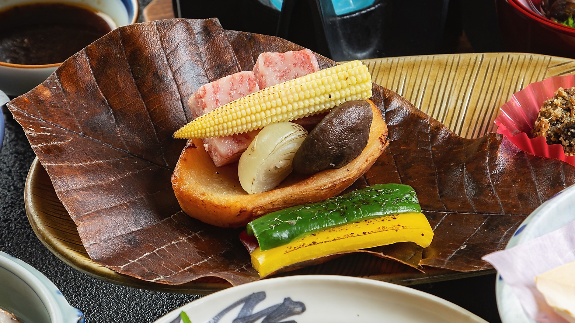 月替わり和食膳　岩手牛サイコロ焼　一例