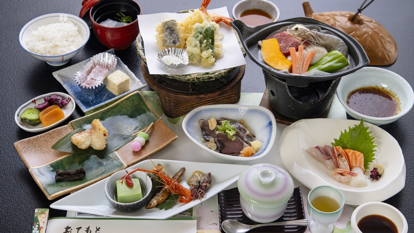 【旬彩会席(佳撰)コース】人気No1★北播磨の味覚をバランスよく楽しめるコース(2食付)