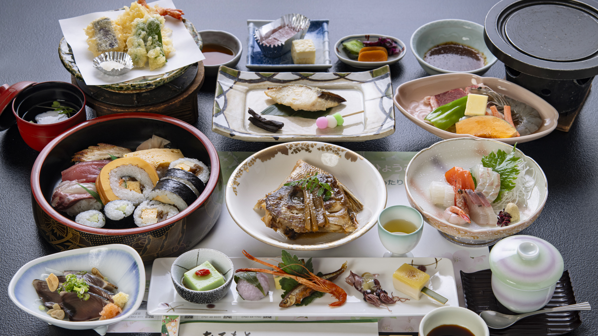 *【旬菜会席(特撰)一例】ボリュームにびっくりされるお客様多数！記念日などにもおすすめです。