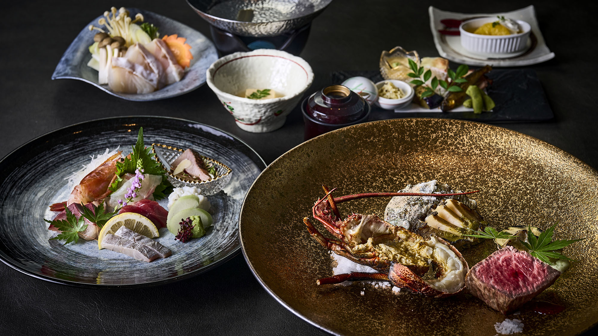 【プレミアムコース】「伊勢海老」を含む＜3大美味＞を味わえる最上級コース！メインは勿論「薪焼き」で。