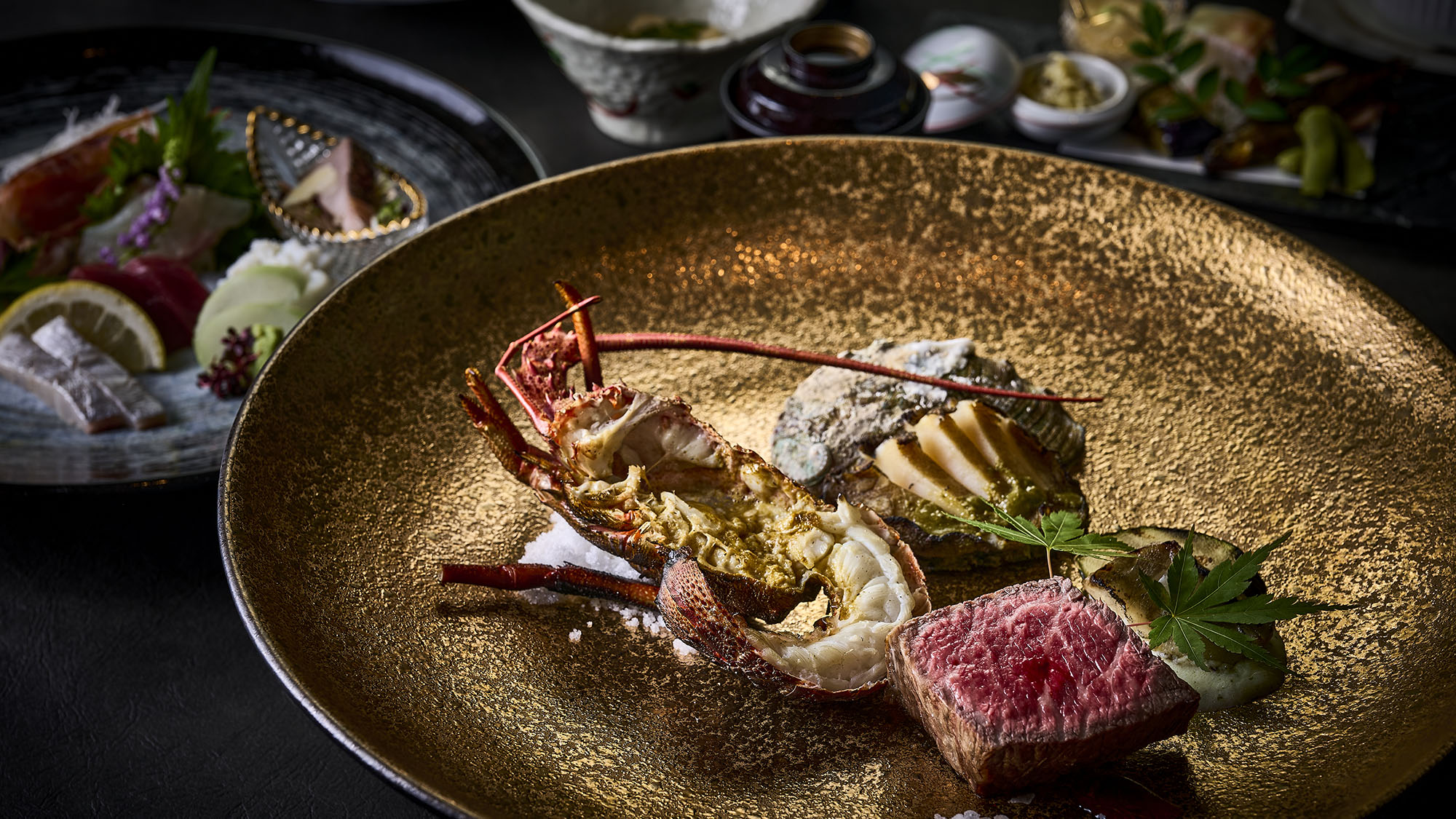 【プレミアムコース】「伊勢海老」を含む＜3大美味＞を味わえる最上級コース！メインは勿論「薪焼き」で。
