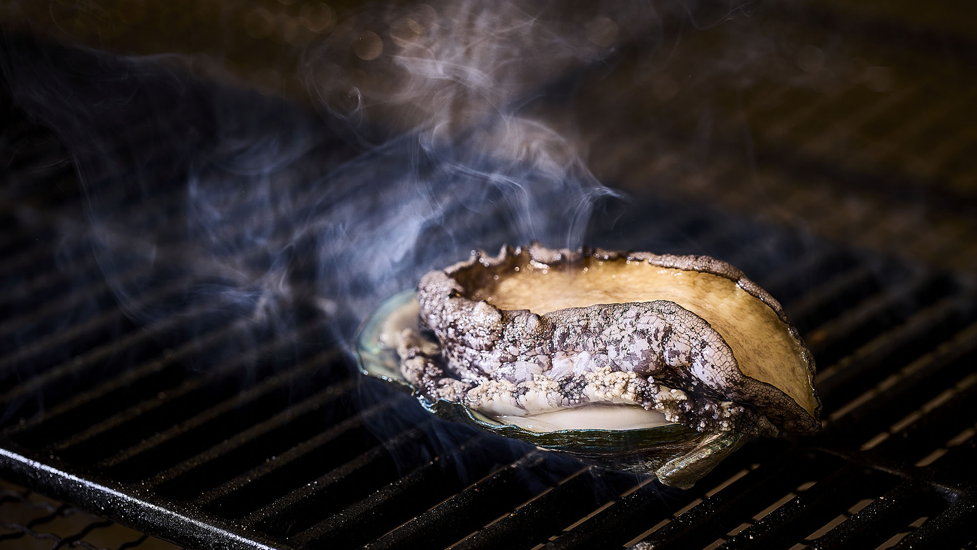 【鮑の薪焼き】鮑の弾力と旨みが際立ち、極上の食感と海の滋味が広がる逸品。