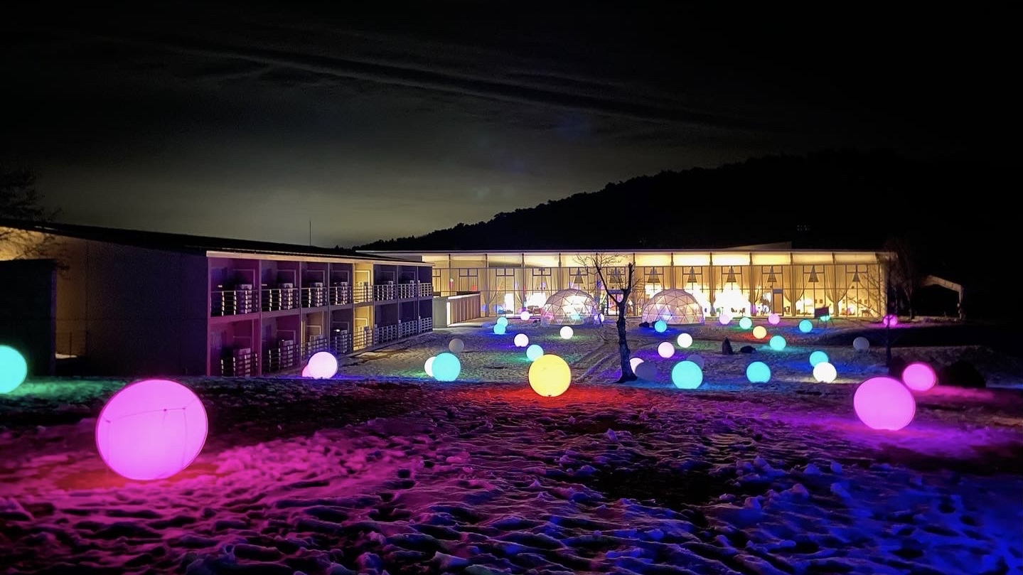 ホテル中庭_イルミネーション