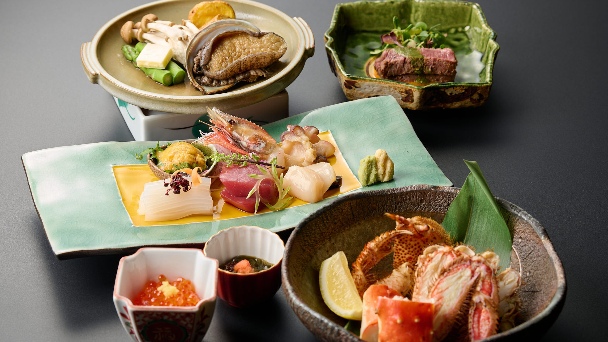 【竹葉の極上会席　竹みやび 】贅を尽くした至極の会席 鱈場蟹・牛肉・活蝦夷鮑・きんき他（1泊2食付）