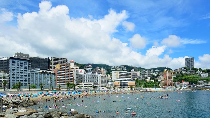 水着で直接熱海サンビーチへどうぞ♪