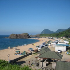 当館から歩いてすぐの後ヶ浜海水浴場