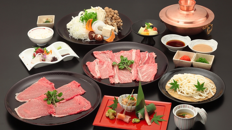 【旬膳処 茶目】＜年末年始＞築270年の古民家『特選黒毛和牛と箱根山麓豚しゃぶしゃぶコース』1泊2食